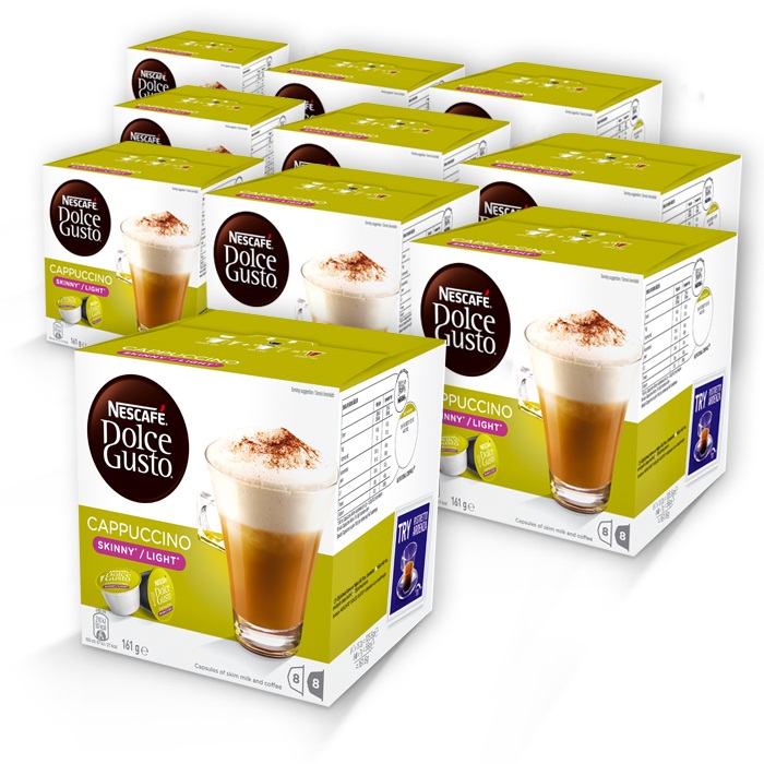 BULK NESCAFE Dolce Gusto Skinny Cappuccino 10 boxes 80